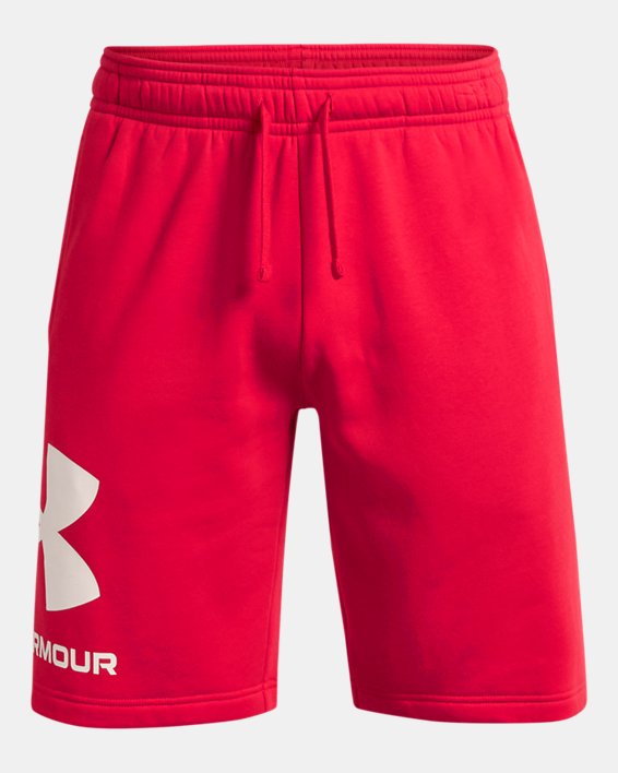 Men's UA Rival Fleece Big Logo Shorts, Red, pdpMainDesktop image number 4